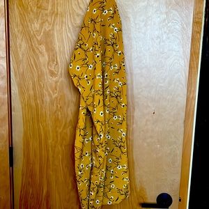 Gold Floral Scarf